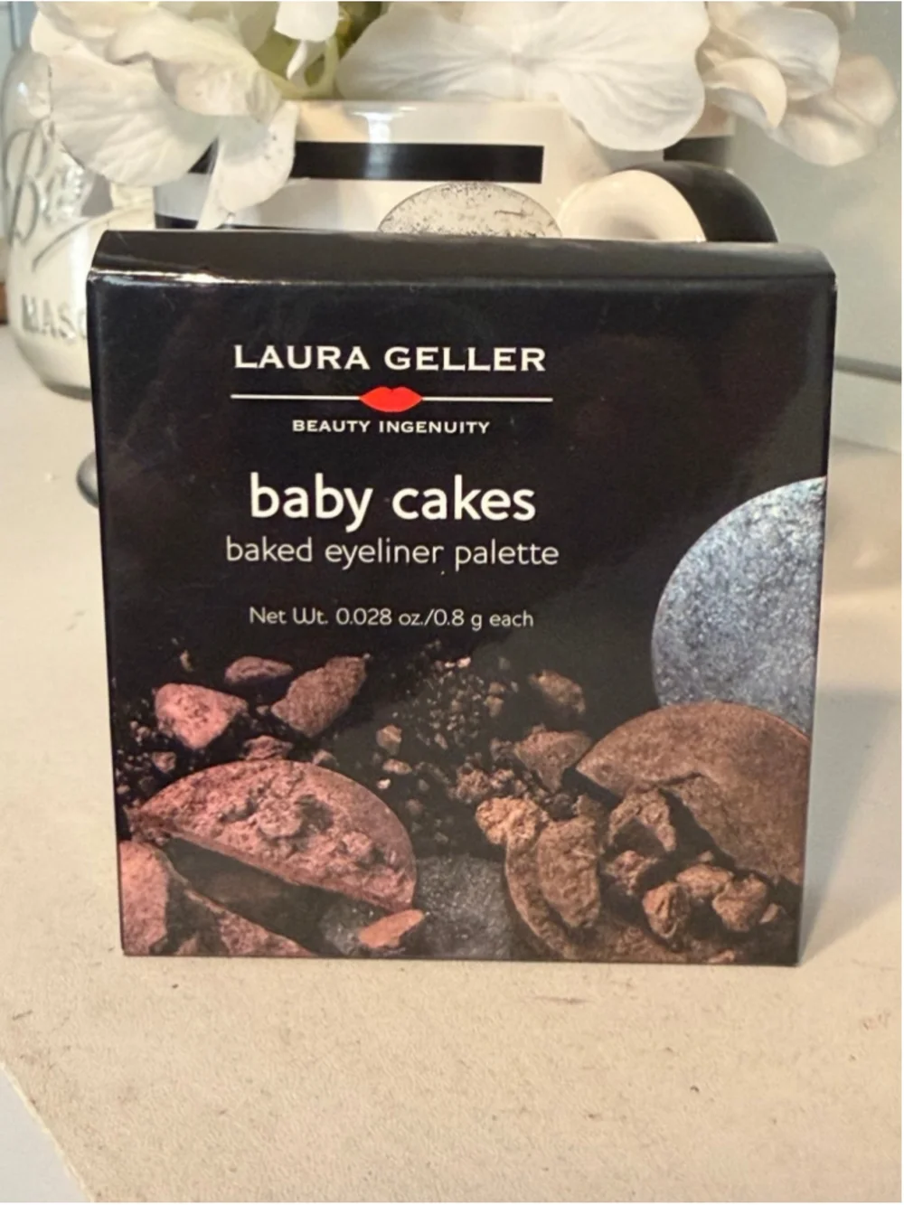 Laura Geller Baby Cakes Baked Eyeliner Palette 4 Shades & Brush NEW